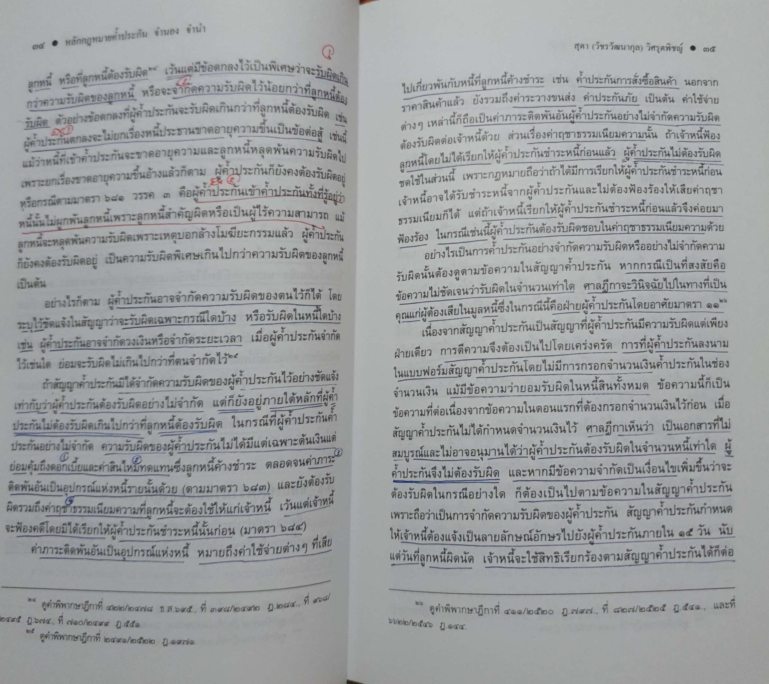 หลักกฎหมาย Principle of Law ค้ำประกัน จำนอง จำนำ (Suretyship, Mortgage & Pledge)