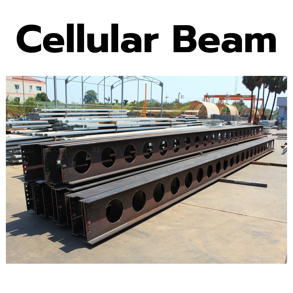 โครงหลังคาเหล็กเซลลูล่าบีม (Cellular Beam) แบบสำเร็จรูป เส้นละ 5.5 เมตร สามารถนำไปติดตั้งเองได้ บริการจัดส่งทั่วประเทศ [ติดต่อสอบถามก่อนสั่ง]