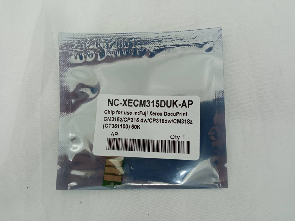 ชิปดรัม B C M Y CHIP DRUM FOR FUJIT XEROX DOCUPRINT CP315dw/CP318dw/CM315z/CM318z CT351100/CT351101/CT351102/CT351103 350 กรัม