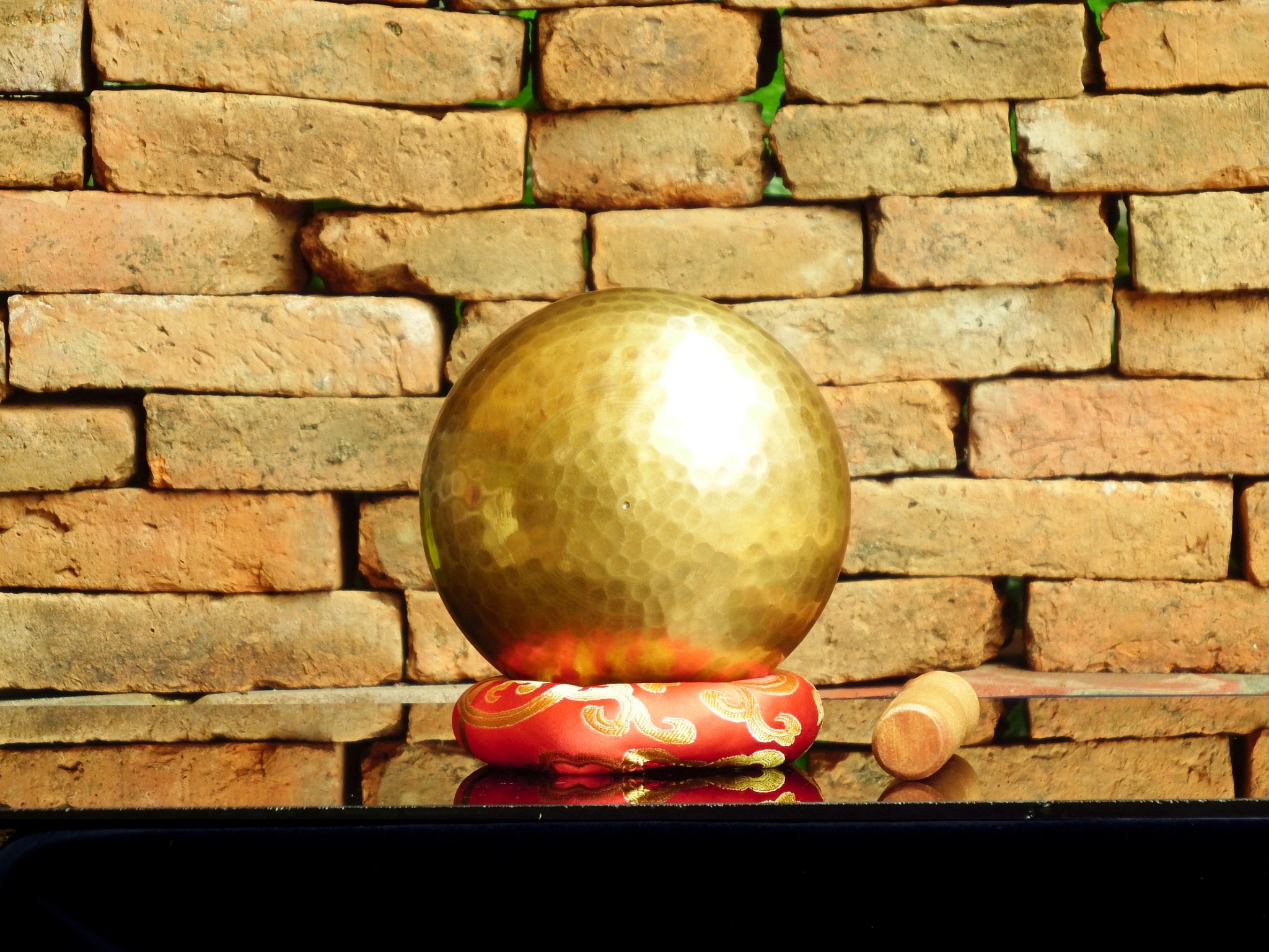 ขันทิเบต(ทองเหลือง) Tibetan Singing Bowl งานทำมือโดยช่างฝีมือชาวเนปาล (11 cm.)