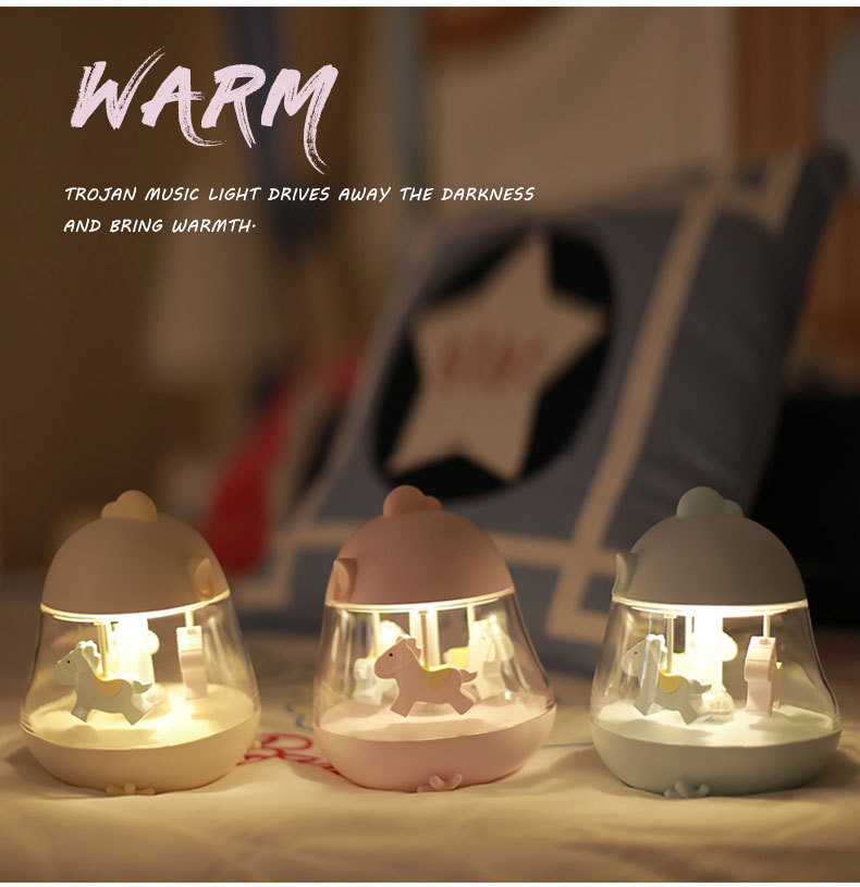 กล่องดนตรีโคมไฟกลางคืนพร้อมเสียงเพลงกล่อมนอนในยามค่ำคืนเหมาะสำหรับเป็นของขวัญและเหมาะสำหรับกล่อมเด็ก