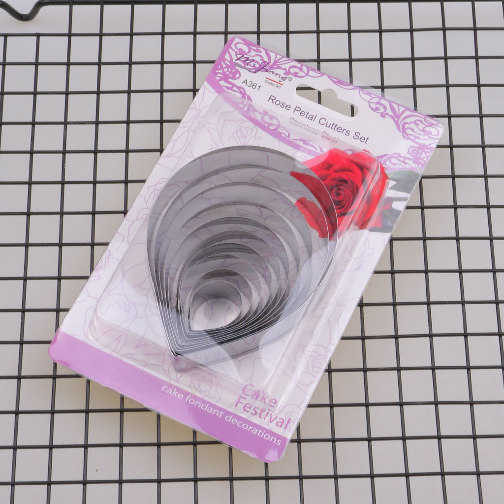 แม่พิมพ์ดอกกุหลาบ A361 Rose petal cutters setสำหรับนักประดิษฐ์ดอกไม้จากดินปั้นโดยเฉพาะ