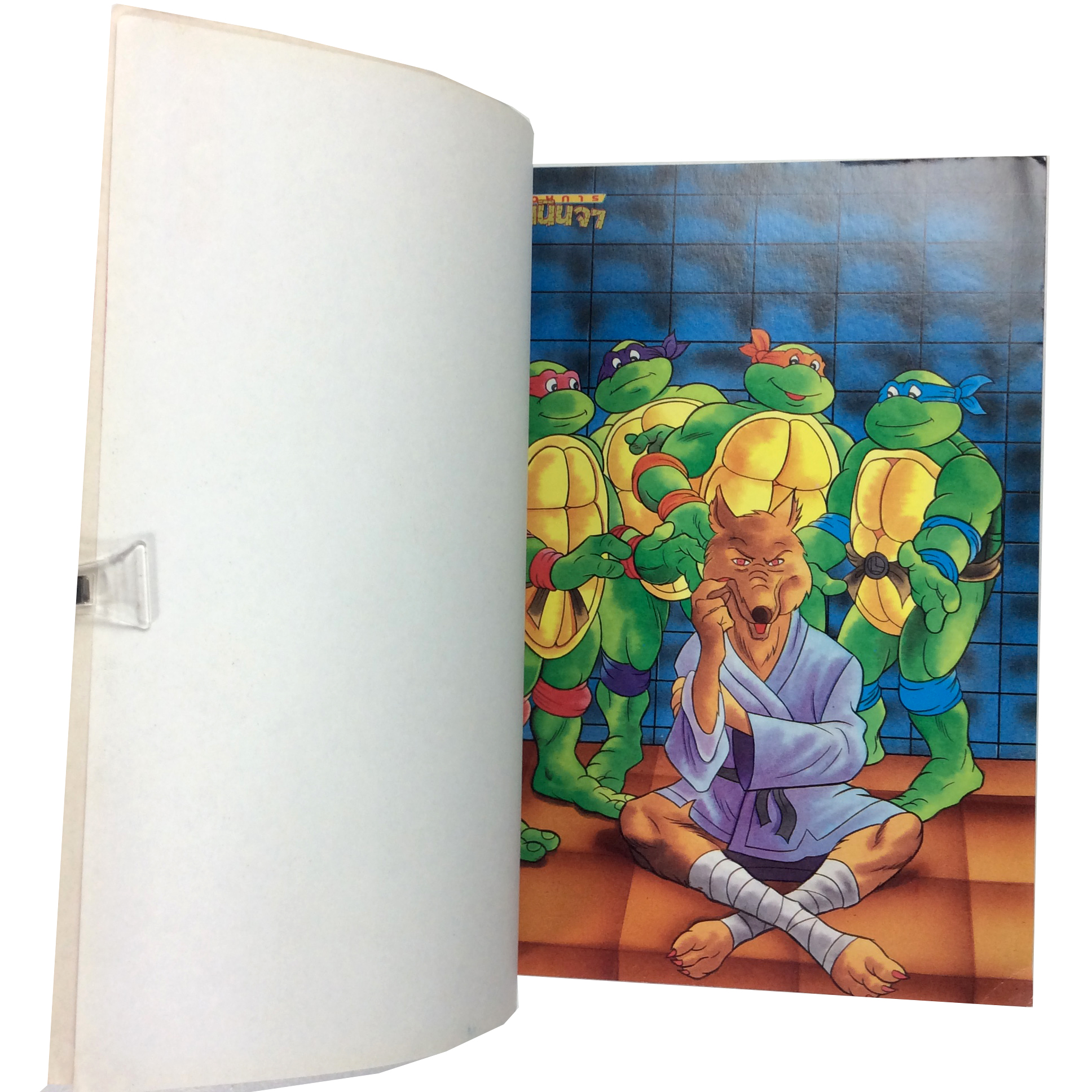 สมุดภาพสี ขบวนเต่านินจา การ์ตูนเก่า การ์ตูนสะสม การ์ตูนหายาก หนังสือ หนังสือหายาก หนังสือสะสม