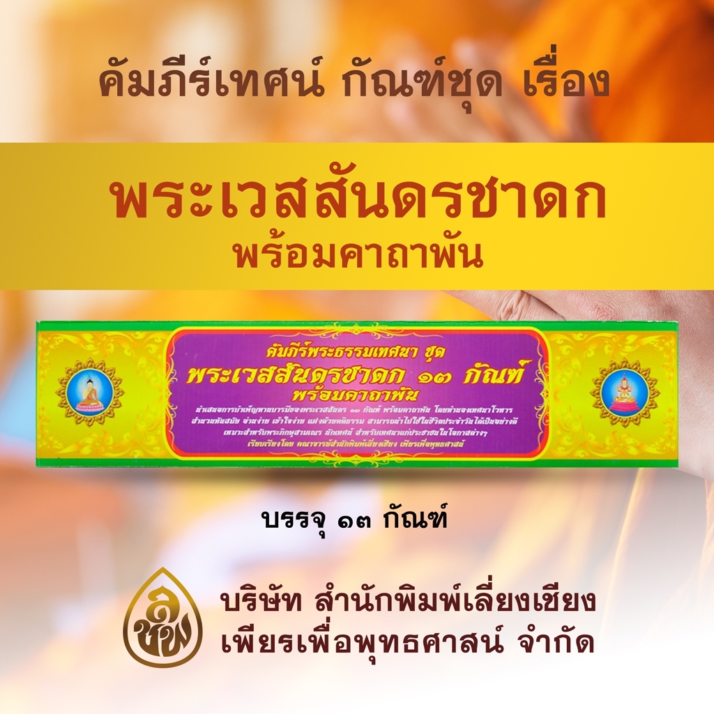 คัมภีร์เทศน์ ชุดพระเวสสันดร ๑๓ กัณฑ์ พร้อมคาถาพัน พระธรรมเทศนา บจ.สำนักพิมพ์เลี่ยงเชียงเพียรเพื่อพุทธศาสน์
