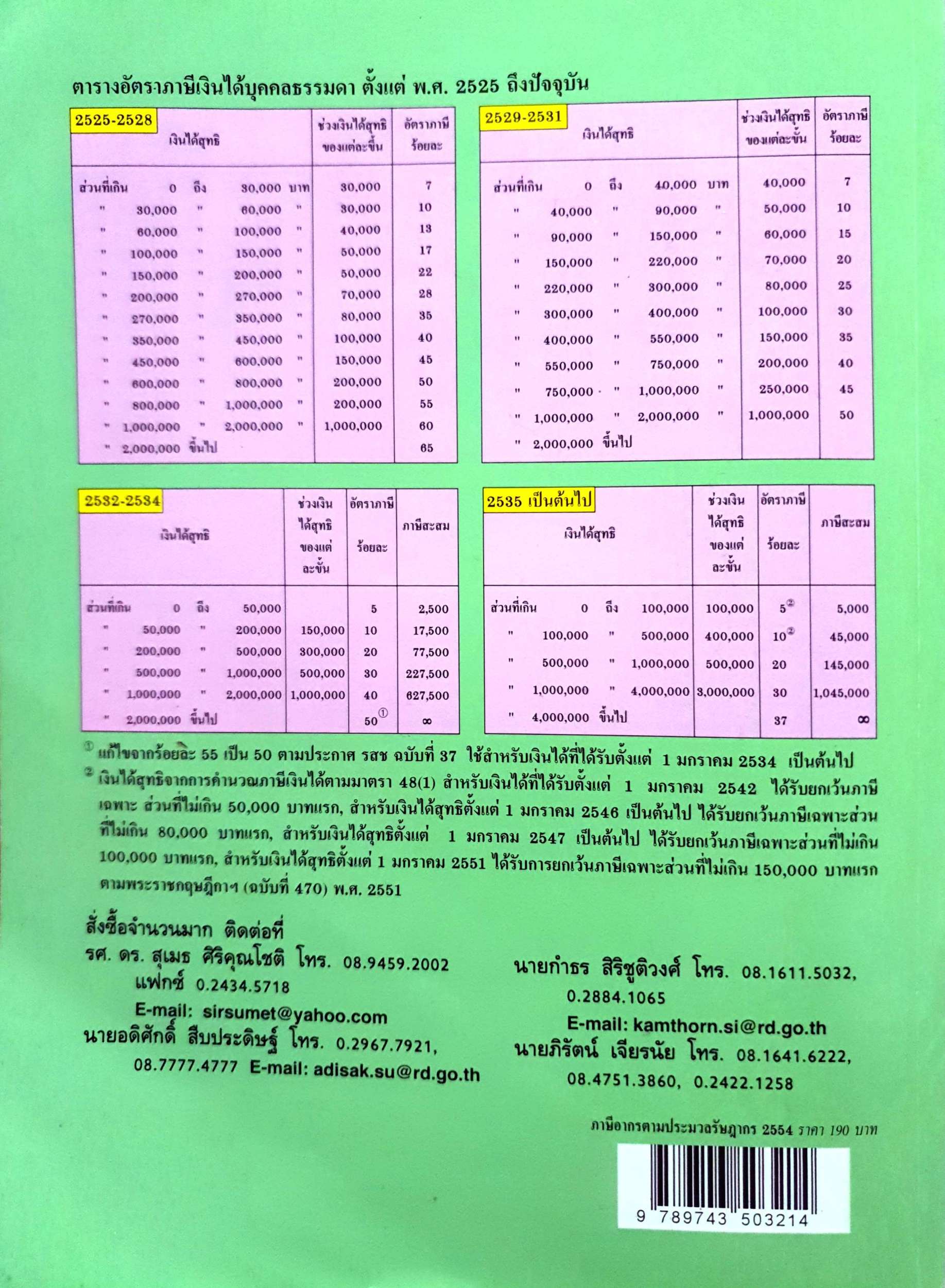 ภาษีอากร ตามประมวลรัษฎากร 2554 กลุ่มนักวิชาการภาษีอากร รวบรวมและเรียบเรียง
