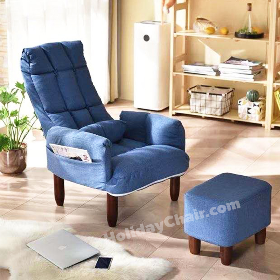 โซฟาปรับนอน เก้าอี้โซฟา เก้าอี้ปรับนอน เก้าอี้ปรับระดับ เก้าอี้เอนหลัง เก้าอี้เอนนอน เก้าอี้พักผ่อน โซฟาเดี่ยว เก้าอี้พับได้ แถมฟรี ที่พักเท้า HC-045