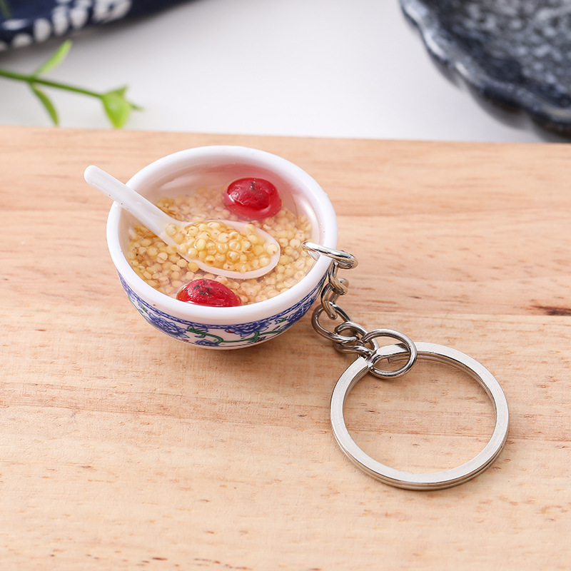 ของหวานจิ๋วจำลองอาหารญี่ปุ่นพวงกุญแจสำหรับนักสะสมและเป็นของที่ระลึก