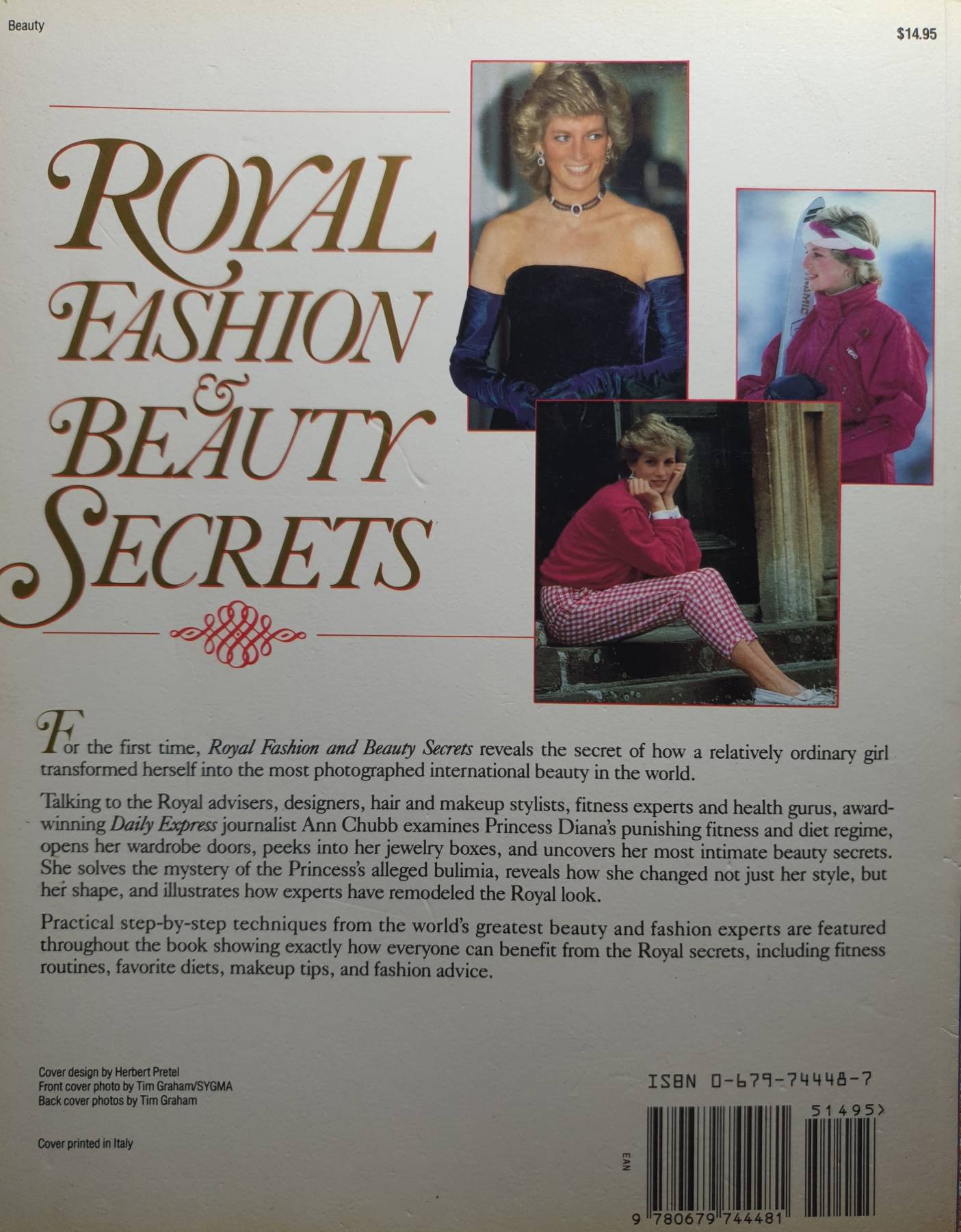 Royal Fashion and Beauty Secrets..Princess Diana... By Ann Chubb- Paperback 1992