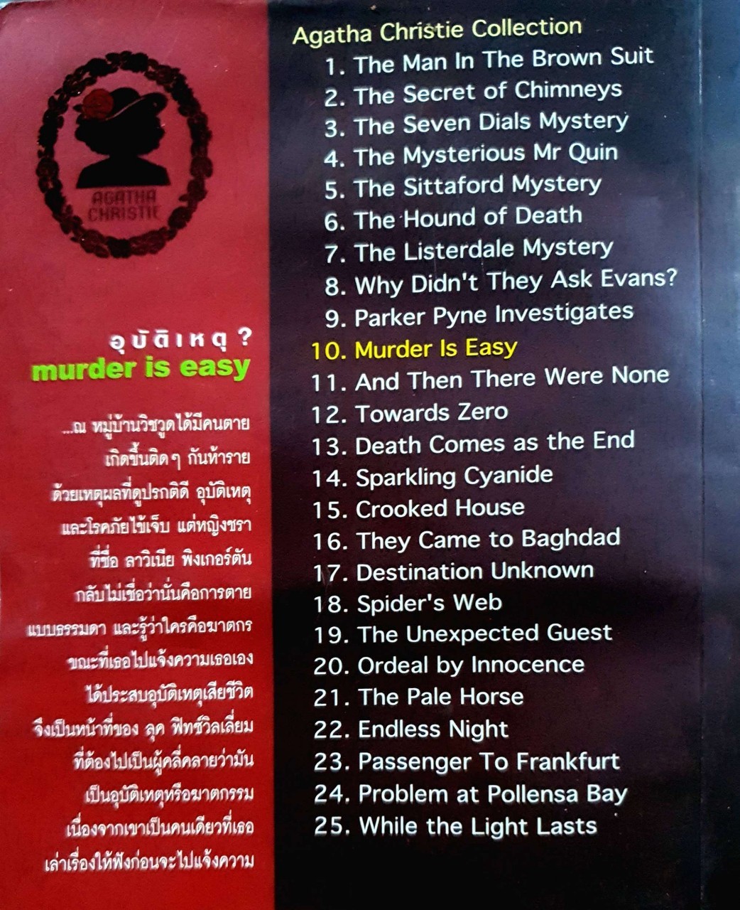 อุบัติเหตุ ? MERDER IS EASY : อกาธา คริสตี้