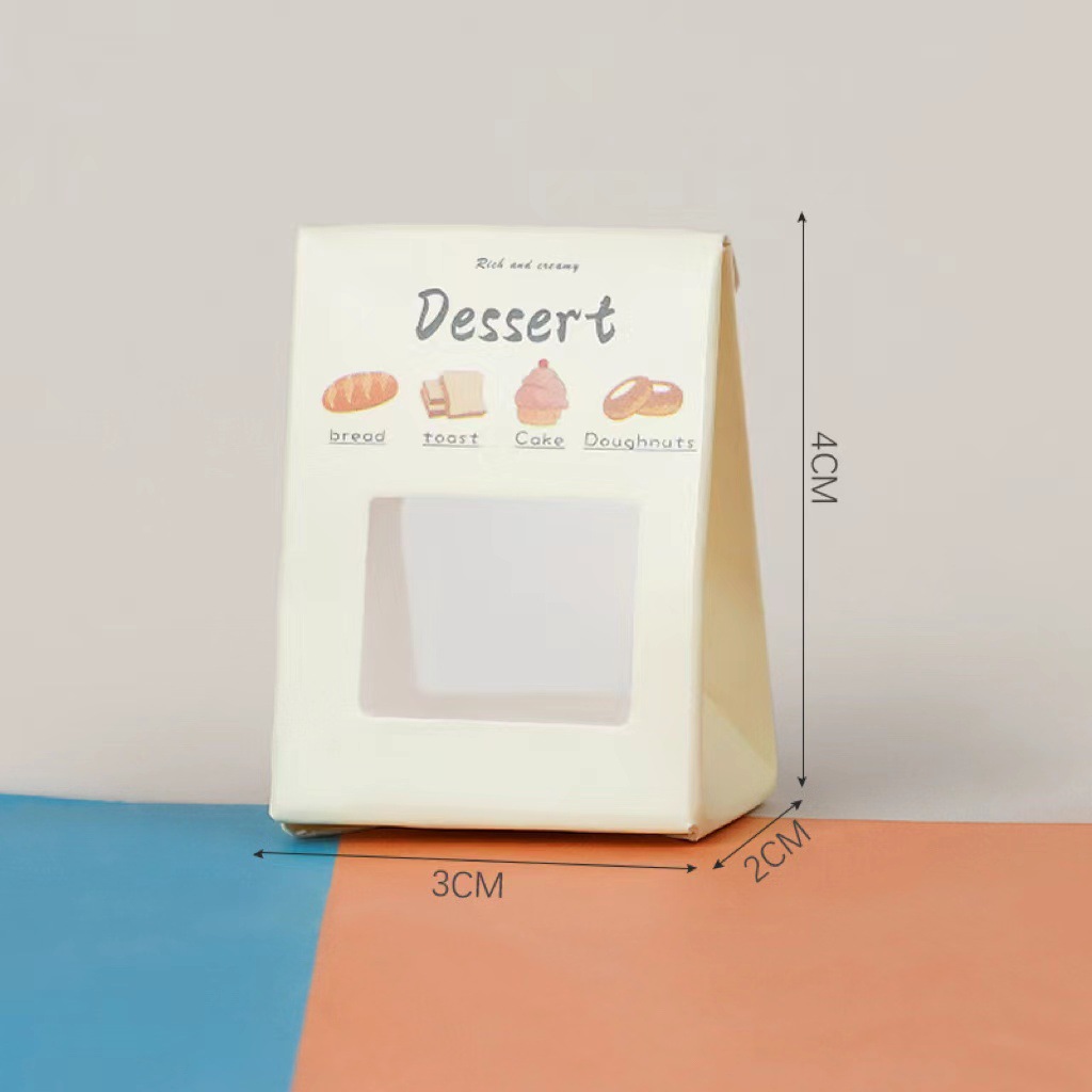 ถุงจิ๋วกล่องขนมขนมปังปิ้งเค้กขนาดเล็ก 1:12 อุปกรณ์ฉากบ้านตุ๊กตาเล่นของเล่นบ้าน