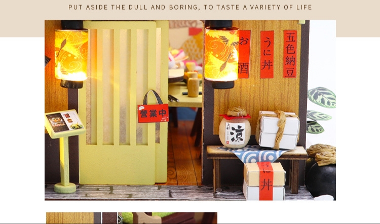 โมเดลจำลองร้านขายอาหารญี่ปุ่นประกอบด้วยเมนูสุดโปรดสายรักอาหารซูชิในชุดSushi Food restuarant