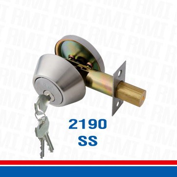 กุญแจลิ้นตาย1ด้าน/Rmi/2190SS/ขาวด้าน
