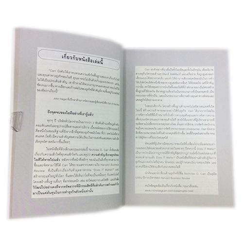 ฤา ไอที สำคัญ Does IT Matter หนังสือ บริหาร เทคโนโลยี หนังสือ [คุ้มอักษรไทย]