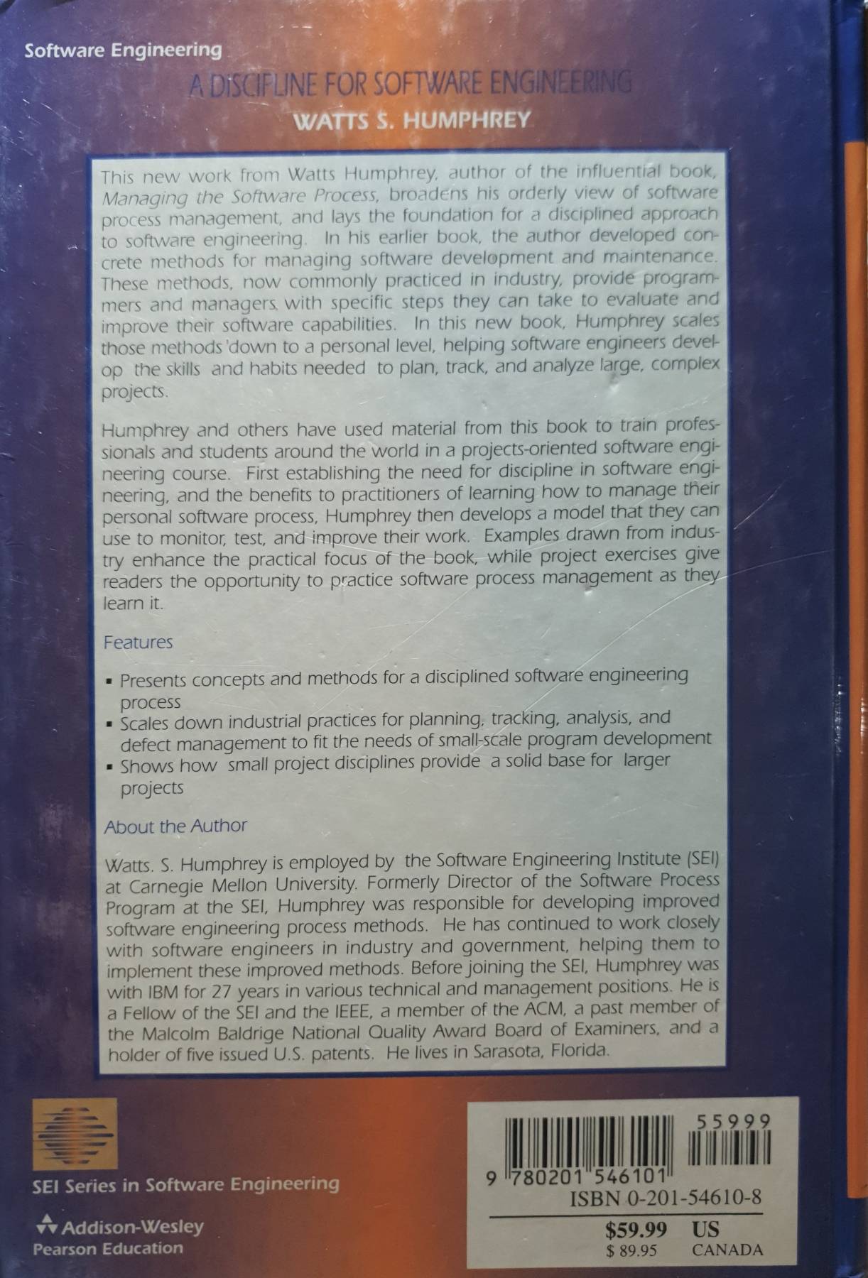 A Discipline for Software Engineering. : Watts S. Humphrey