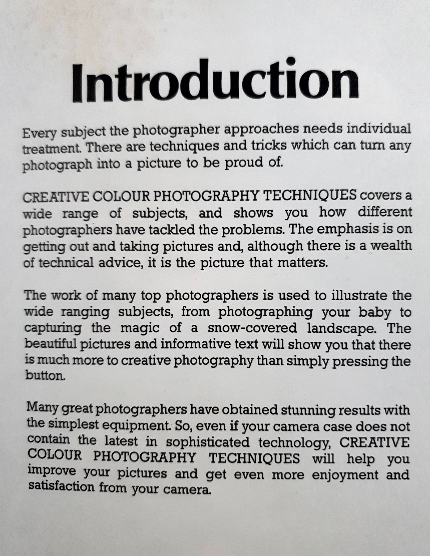Creative Colour Photography Techniques by Keith Faulker, 1990 Hardcover