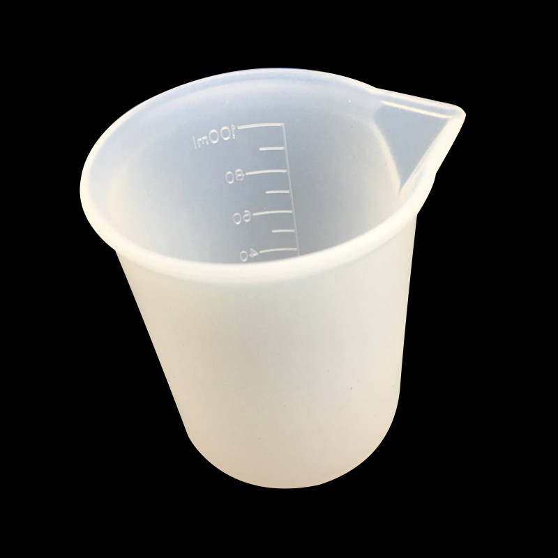 DIY ถ้วยตวงซิลิโคนสำหรับคริสตัลอีพ็อกซี่ Proportioning 100ml ถ้วยตวง Toning Cup ถ้วยจ่าย Reusable