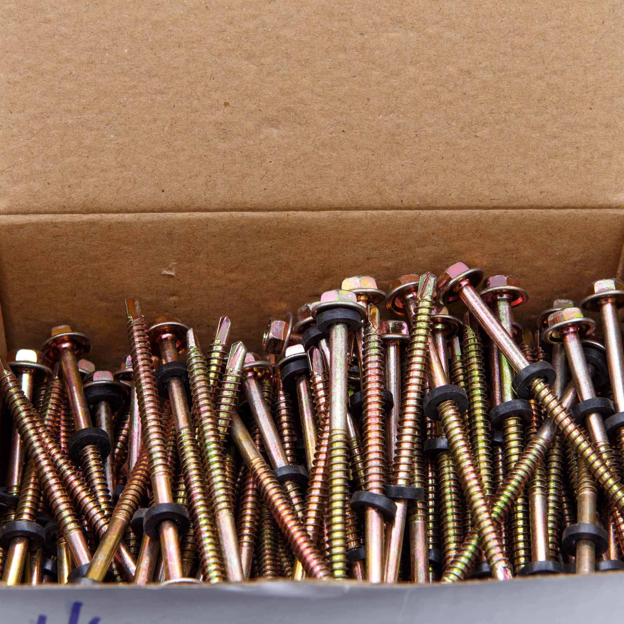 น๊อตปลายสว่านยึดแปเหล็ก หรือ สกรูหัวบล็อคยิงเหล็ก(สกรูลอนคู่แปเหล็ก) (100ตัว/แพ็ค)[ขายส่ง]