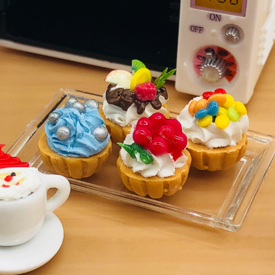 Miniature Cupcake 4 pieces (Without Tray)