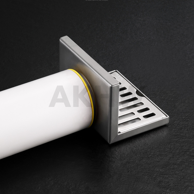 ตะแกรงน้ำทิ้งติดผนัง KingsMan ทรงตัวL วัสดุสแตนเลส SUS304 ไม่เป็นสนิม [ขายปลีก/ส่ง]