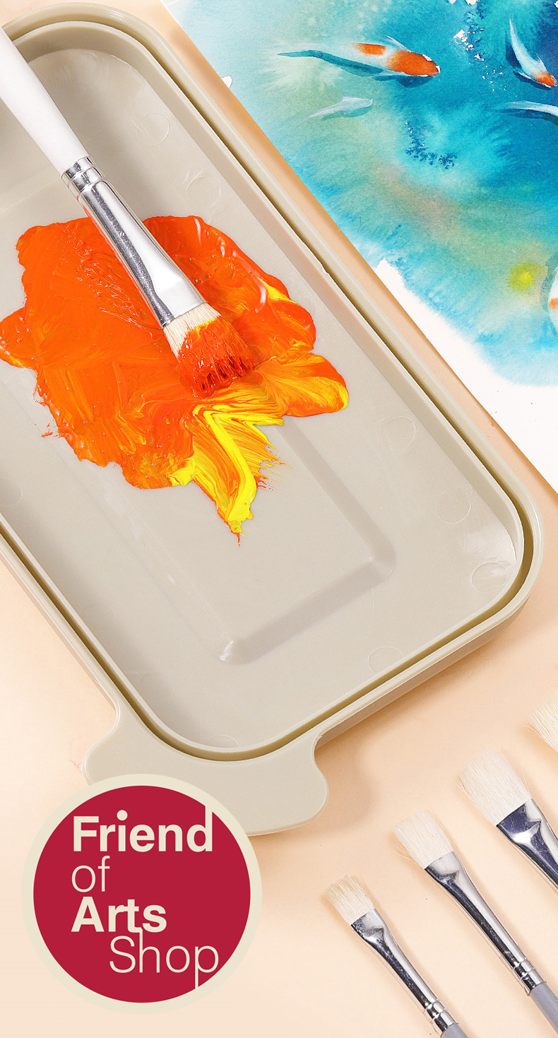 ถังล้างพู่กัน และ จานสี 3 ชั้น มีให้เลือกทั้งแบบมีหูหิ้ว และไม่มีหูหิ้ว