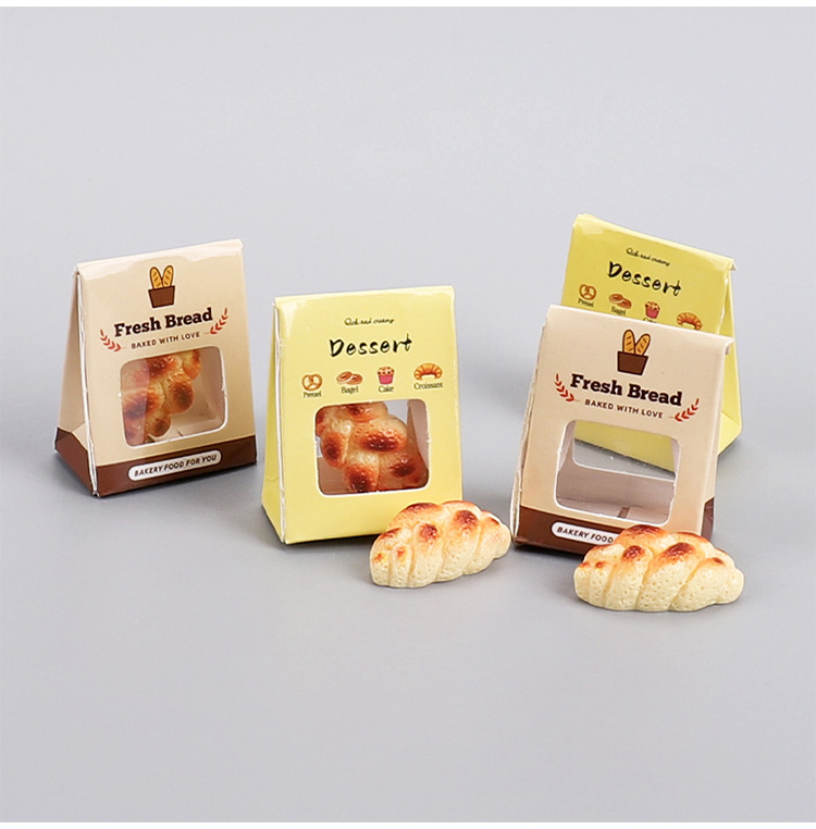 สามมิติอาหารของเล่นจำลองขนมขนมปังเครื่องประดับเรซิ่นอุปกรณ์ตกแต่ง DIY บ้านตุ๊กตา