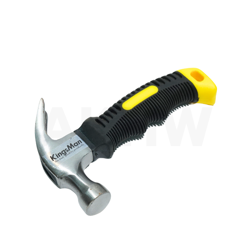 ฆ้อนหงอนเล็กด้ามไฟเบอร์ 8ออนซ์ KingsManด้ามหุ้มยาง จับง่าย ไม่ลื่นมือ หัวค้อนทำจากเหล็กแข็งพิเศษ ทนทาน [ขายปลีก/ส่ง]