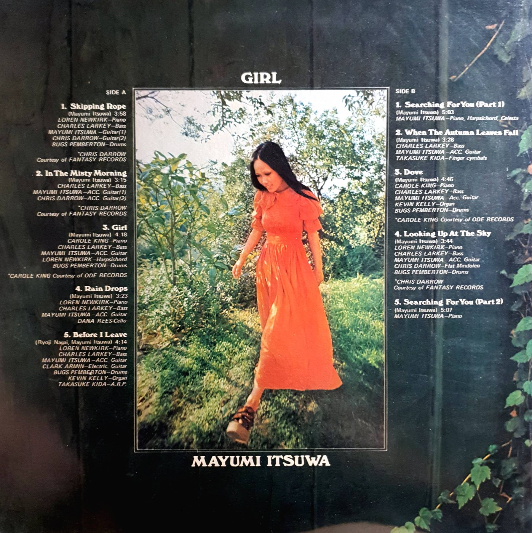 Vinyl, LP, Mayumi Itsuwa (五輪真弓) Girl ,1972