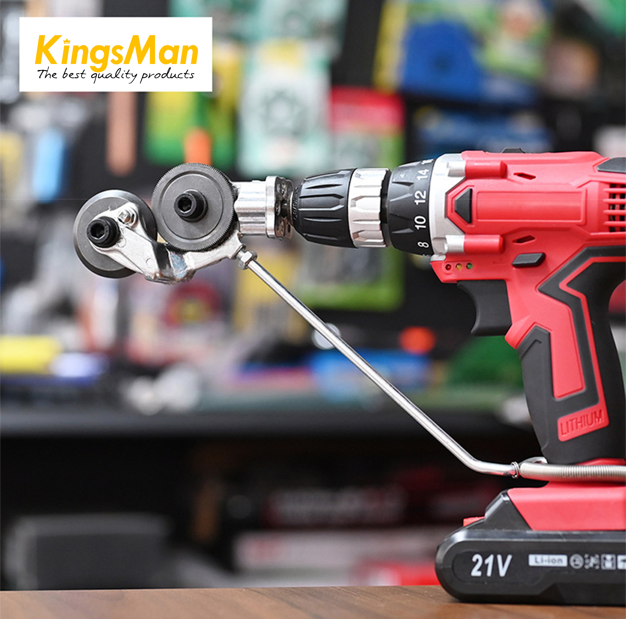 หัวต่อสว่านตัดแผ่นโลหะ KingsMan สำหรับตัดเมทัลชีท สังกะสี หัวแปลงสว่าน พลาสติก [ขายปลีก/ส่ง]