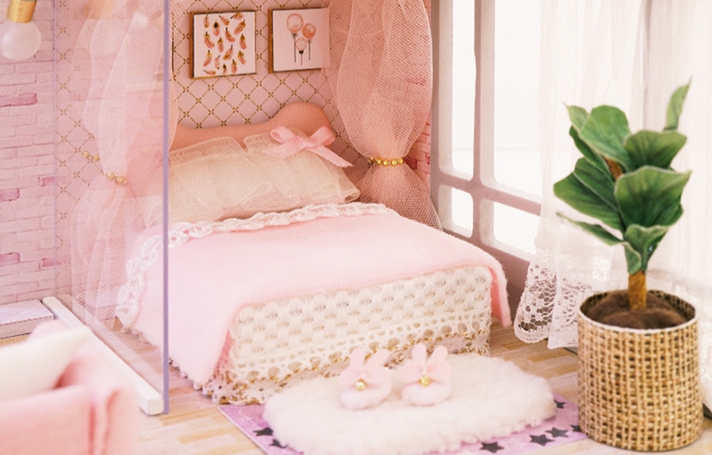 โมเดลจำลองบ้านจิ๋ว girlish dream สไตล์สาวหวานสำหรับนักประดิษฐ์และนักสะสมโมเดลโดยเฉพาะ