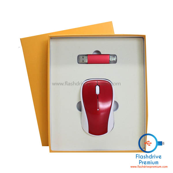 Gift Set พรีเมี่ยมไอที 2 ชิ้น (แฟลชไดร์ฟ+เม้าส์)