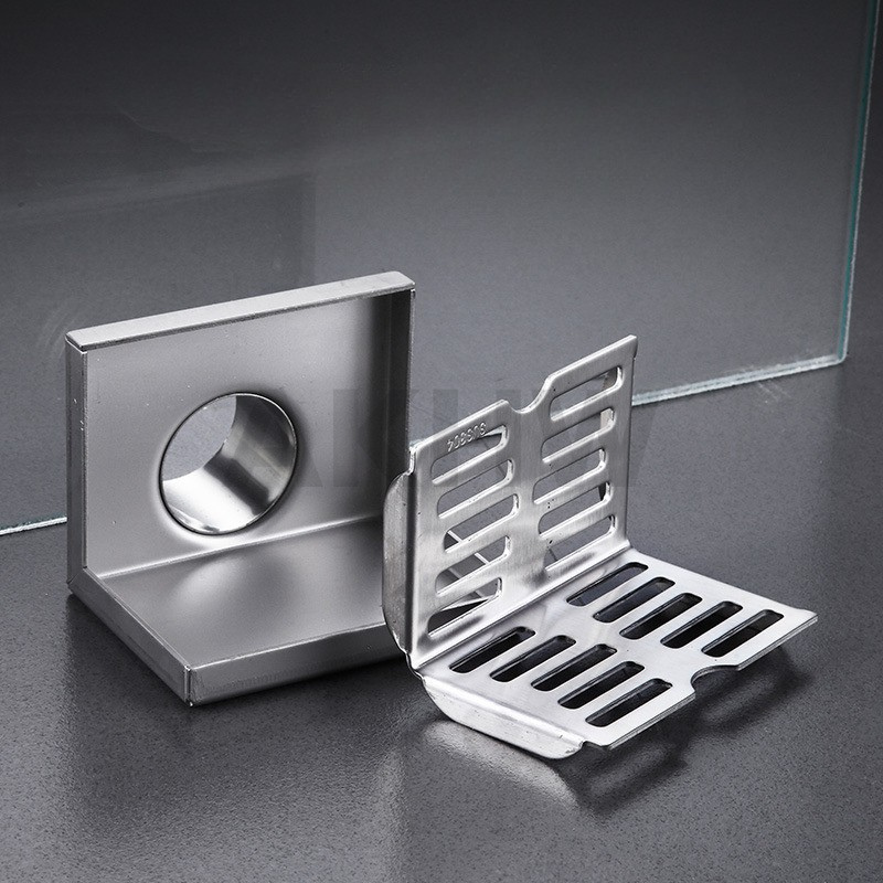 ตะแกรงน้ำทิ้งติดผนัง KingsMan ทรงตัวL วัสดุสแตนเลส SUS304 ไม่เป็นสนิม [ขายปลีก/ส่ง]