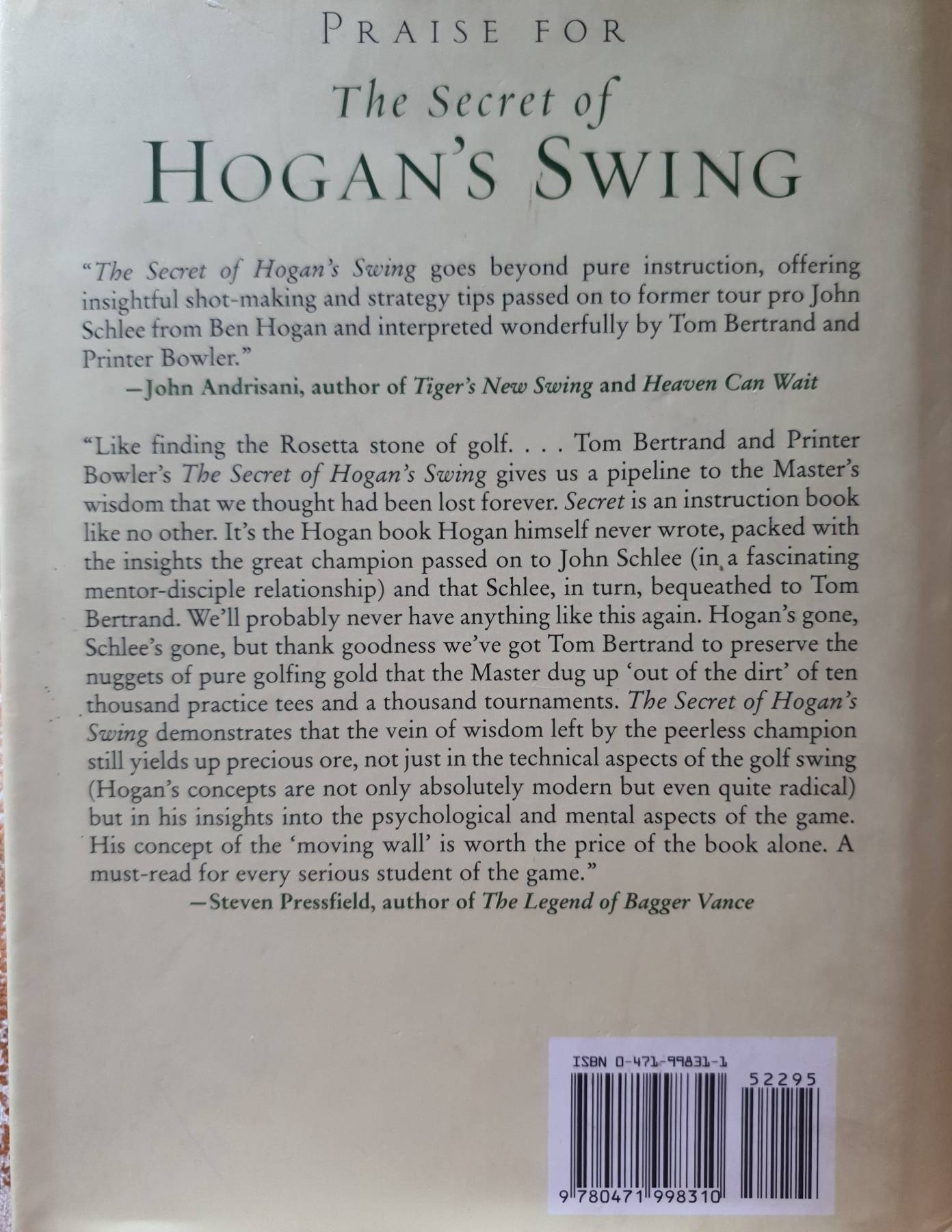 The Secret of Hogan's Swing : Tom Bertrand