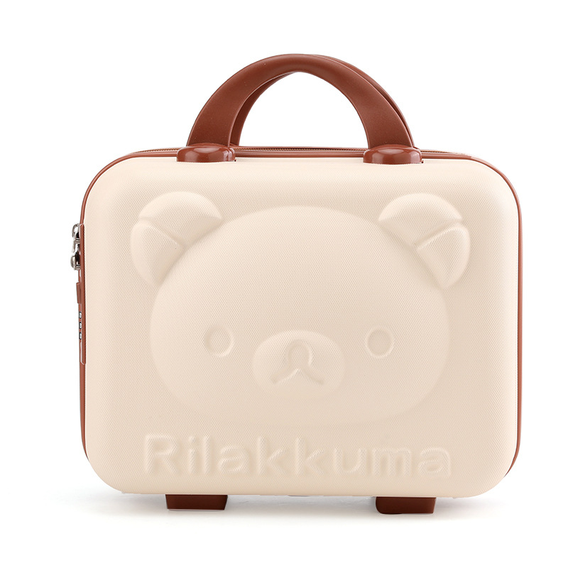 กระเป๋าสีครีมรูปหมีริลัคคุมะ Rilakkuma bear bagอเนกประสงค์ เหมาะสำหรับเก็บของ,เครื่องเขียน,เครื่องสำอาง