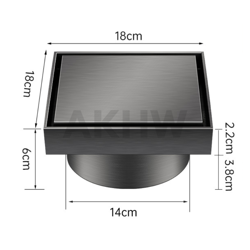 ฝาดูดส้วม/คลีนเอาท์ แบบเหลี่ยมมีฝาปิด KingsMan สแตนเลสทั้งชิ้น SUS304 แบบหนา แข็งแรง ไม่เป็นสนิม [ขายปลีก/ส่ง]