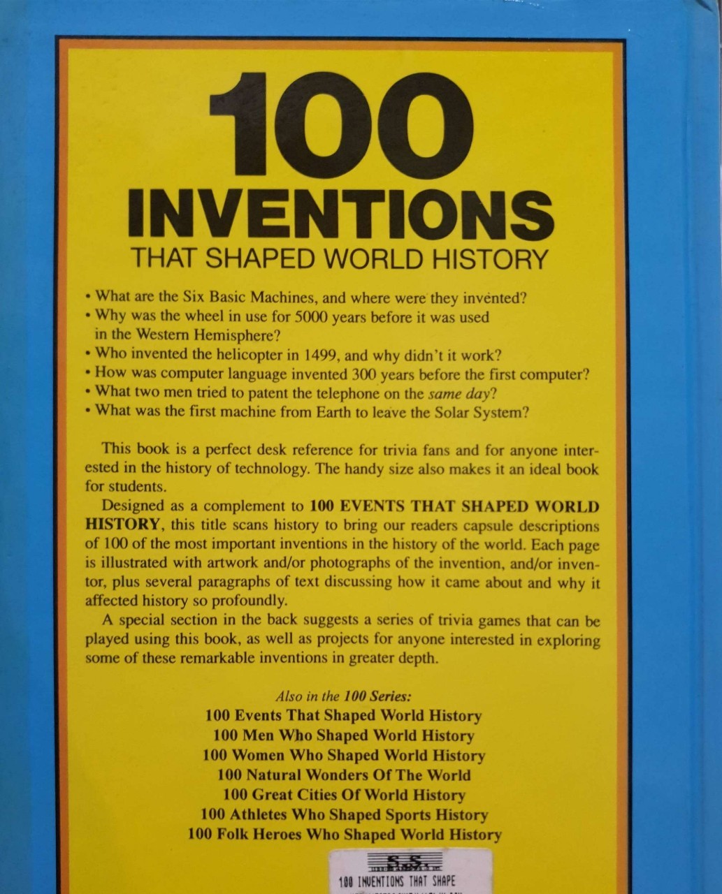 100 INVENTIONS THAT SHAPED WORLD HISTORY