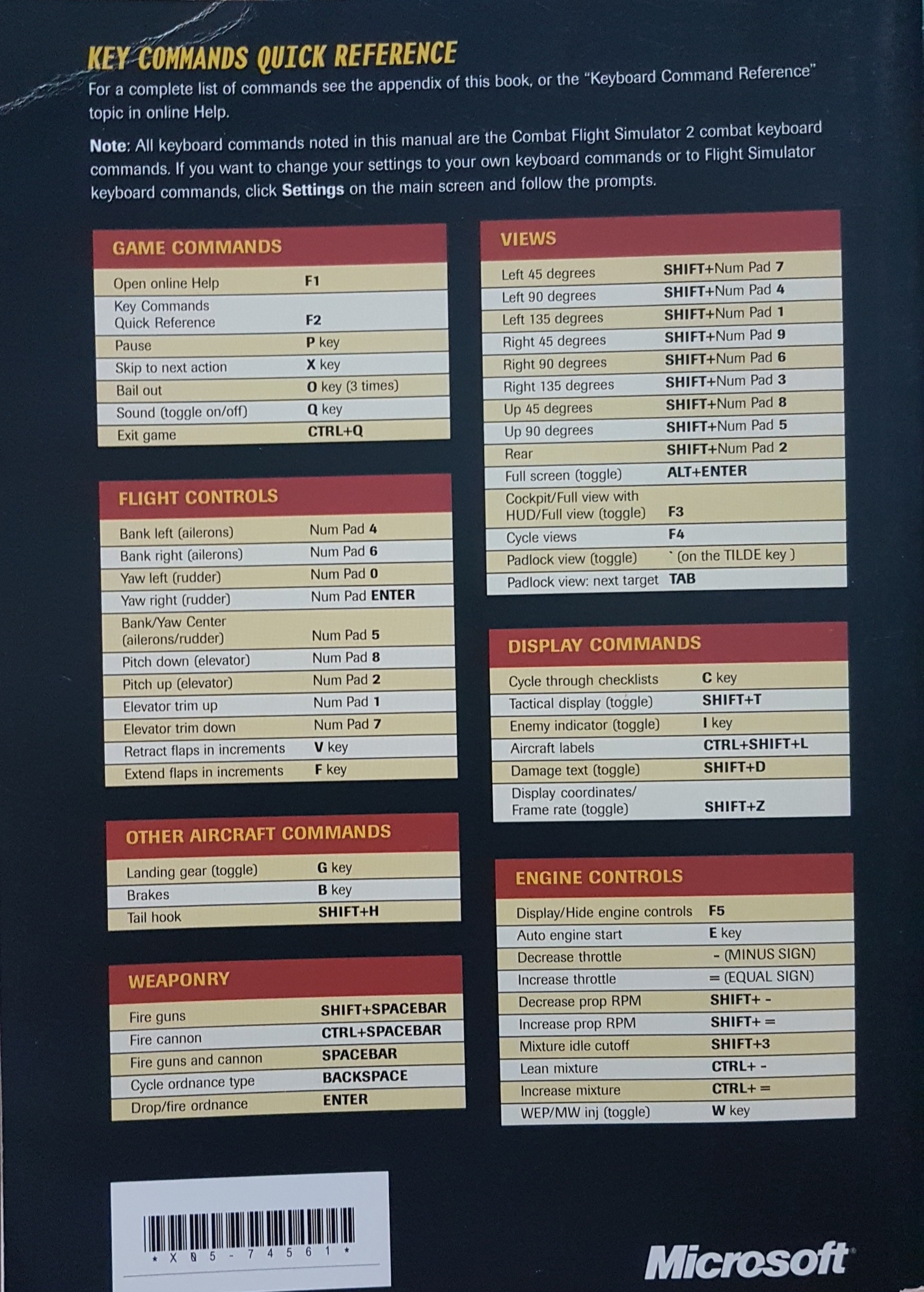 Microsoft Combat Flight Simulator 2: WW II Pacific Theater Pilot's Manual No.2