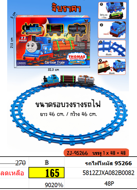 รถไฟโทมัส รถไฟวิ่ง รถไฟใส่ถ่าน 95266