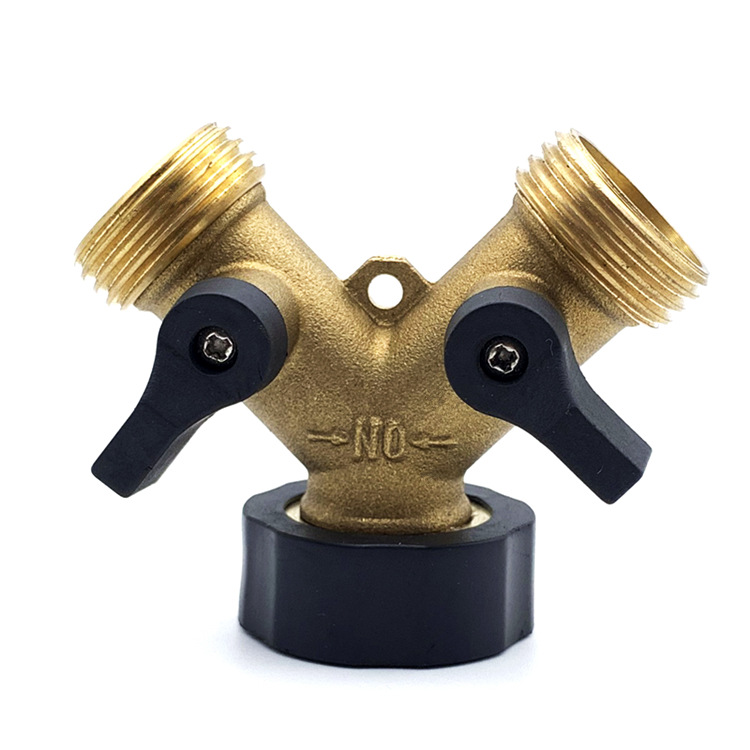 บอลวาล์วทองเหลือง KingsMan ขนาด 3/4นิ้ว แบบ3ทางวายY 2วาล์ว ทองเหลืองแท้ ไม่เป็นสนิม