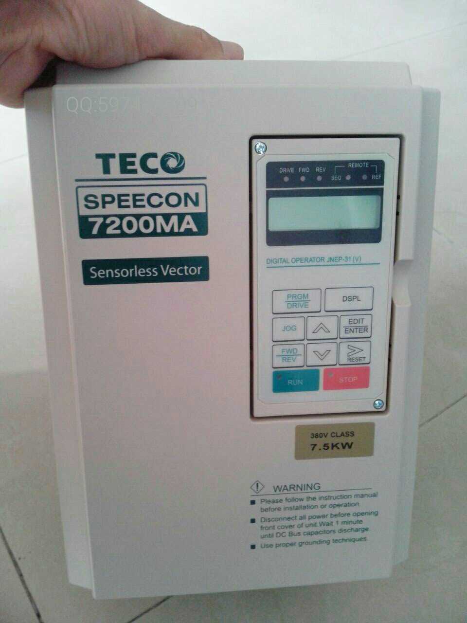 7.5KW 380V 7200MA TECO Inverter