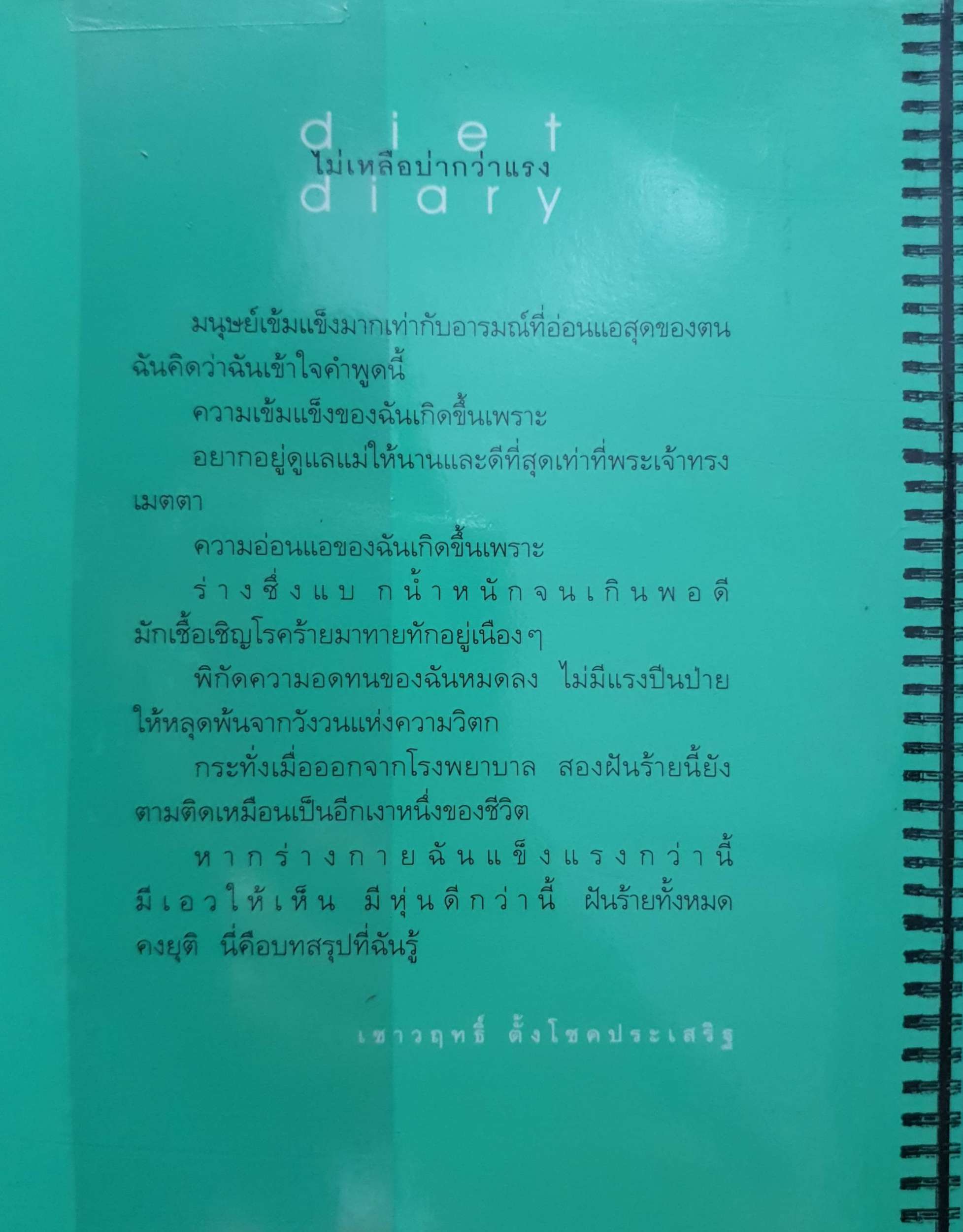 Diet ไม่เหลือบ่ากว่าแรง Diary