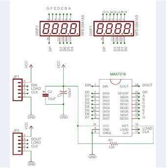 IC MAX7219 สำหรับขับ 7 Segment 8 หลัก MAX7219CNG MAX7219CN MAX7219C MAX7219 จำนวน 5 ชิ้น