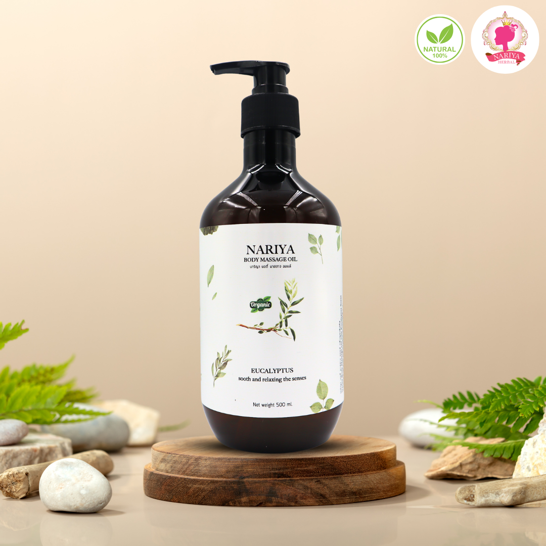 น้ำมันนวดอโรม่า Body Massage Oil กลิ่นยูคาลิปตัส ขนาด 500 มิลลิลิตร น้ำมันนวด นวดผ่อนคลาย สำเนา SKU-00226