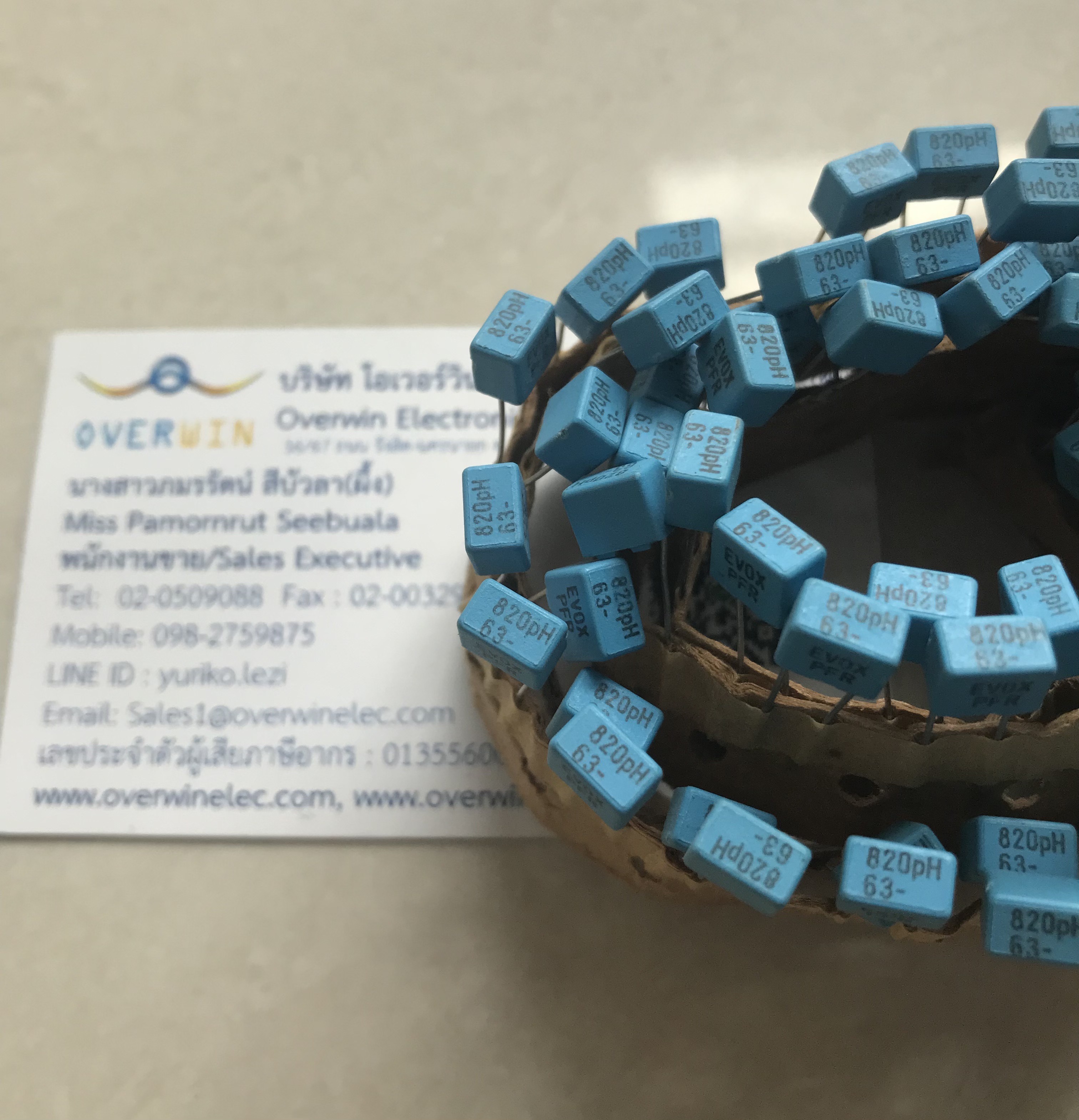 820PF 63V EVOX polypropylene film