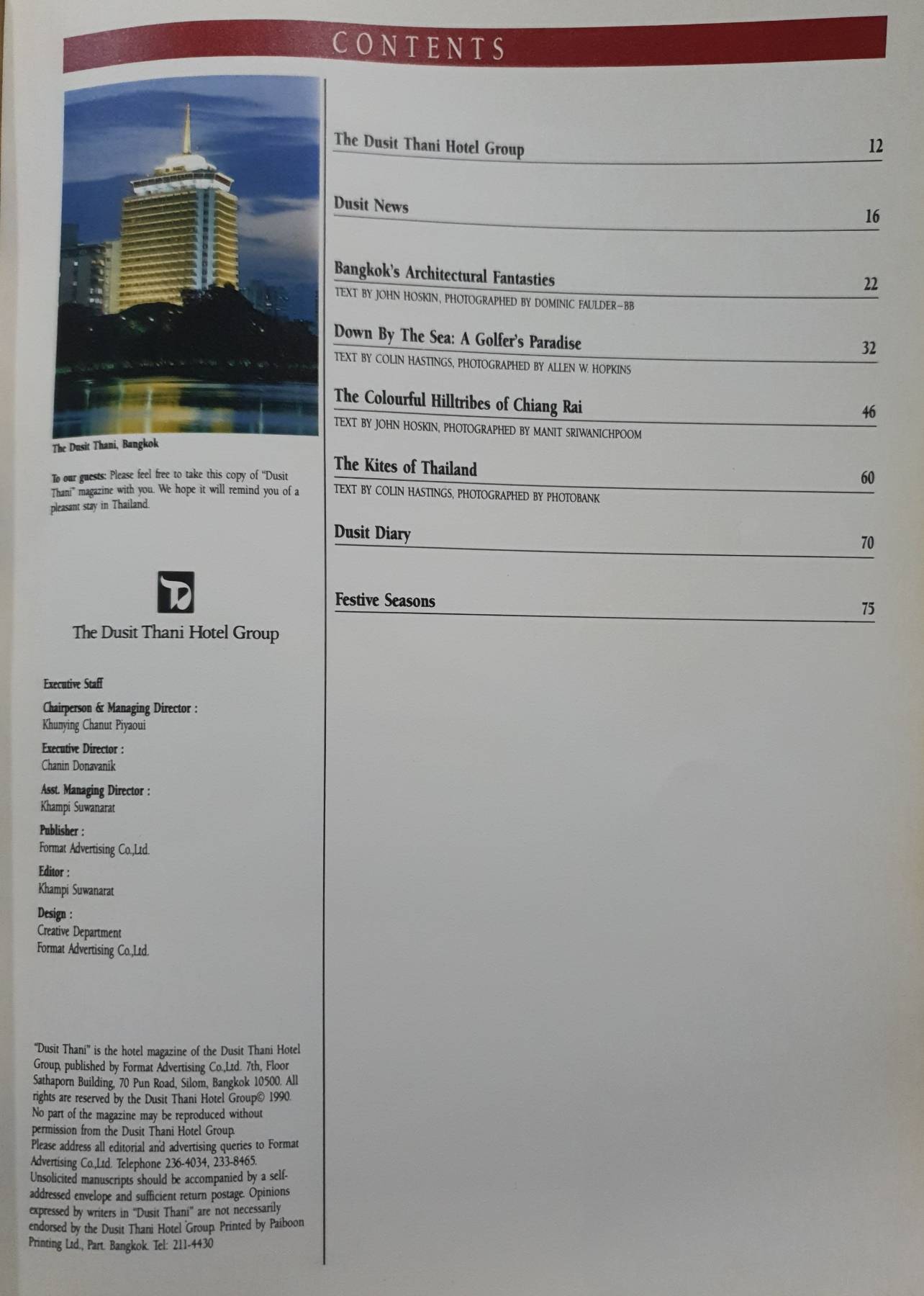 Dusit Thani : The Magazine of Dusit Thani Hotel Group