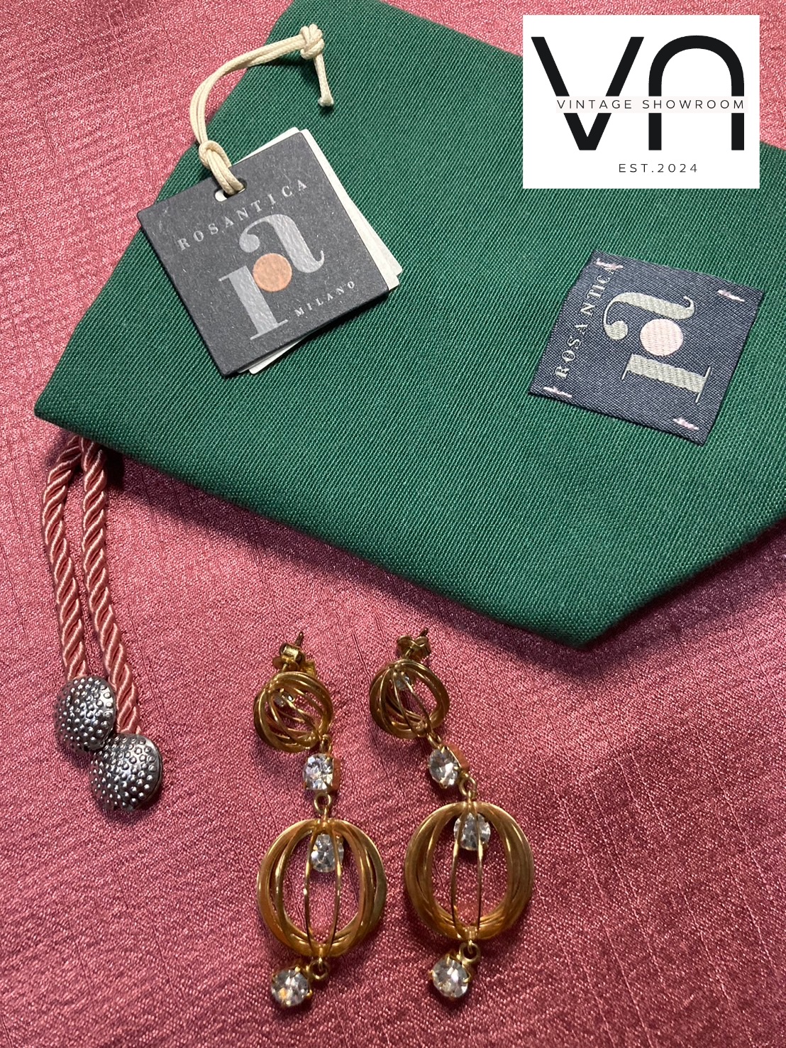 J00040 Brandname: ต่างหู Rosantica Milano ของแท้ 100% รวมถุงผ้า Vintage Earrings Rosantica Milano 100% Authentic Earrings JINGLE JANGLE Bell Balls GEOMETRIC Kinetic