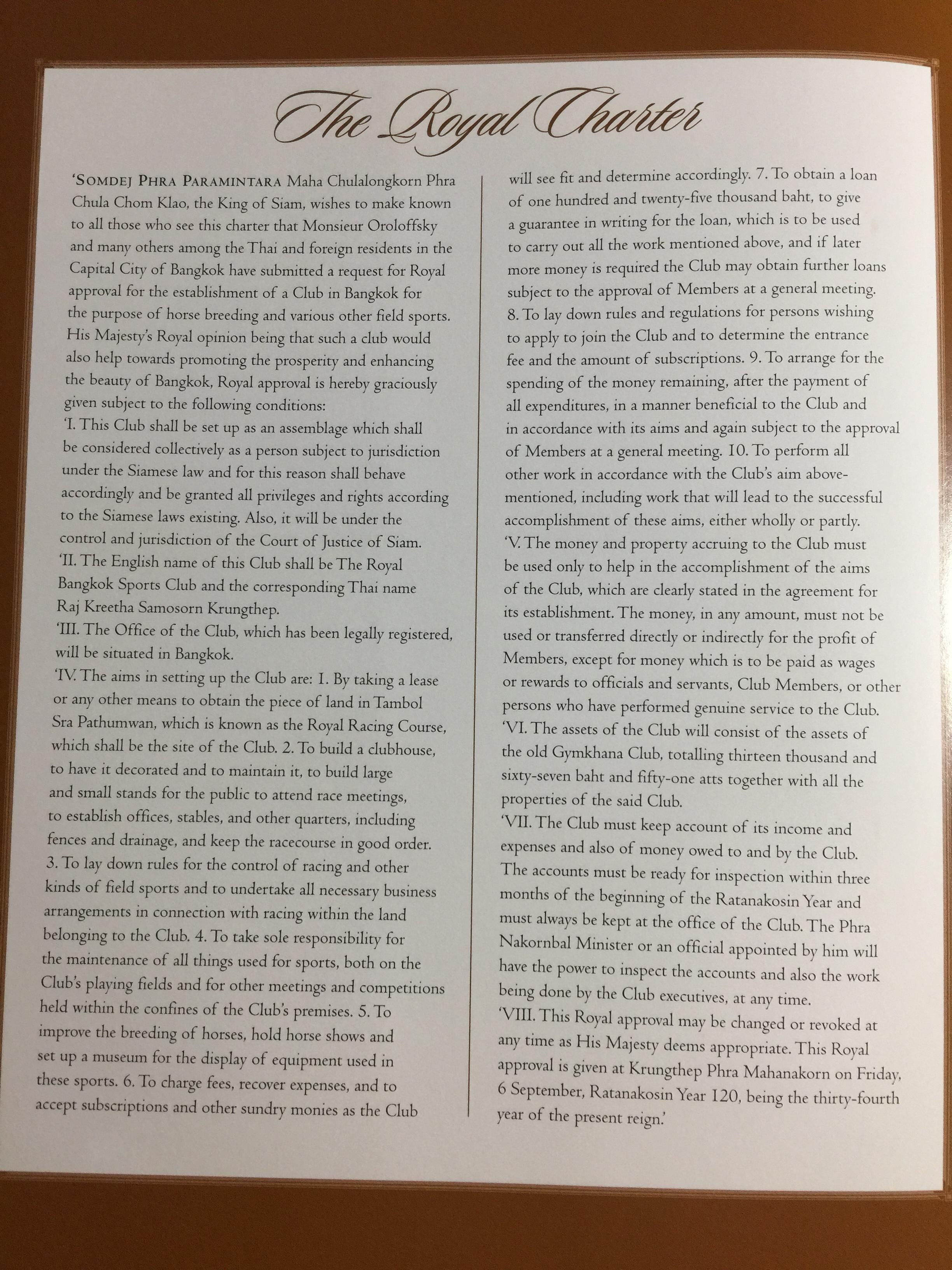 Celebrating 100 Years The Royal Bangkok Sports Club