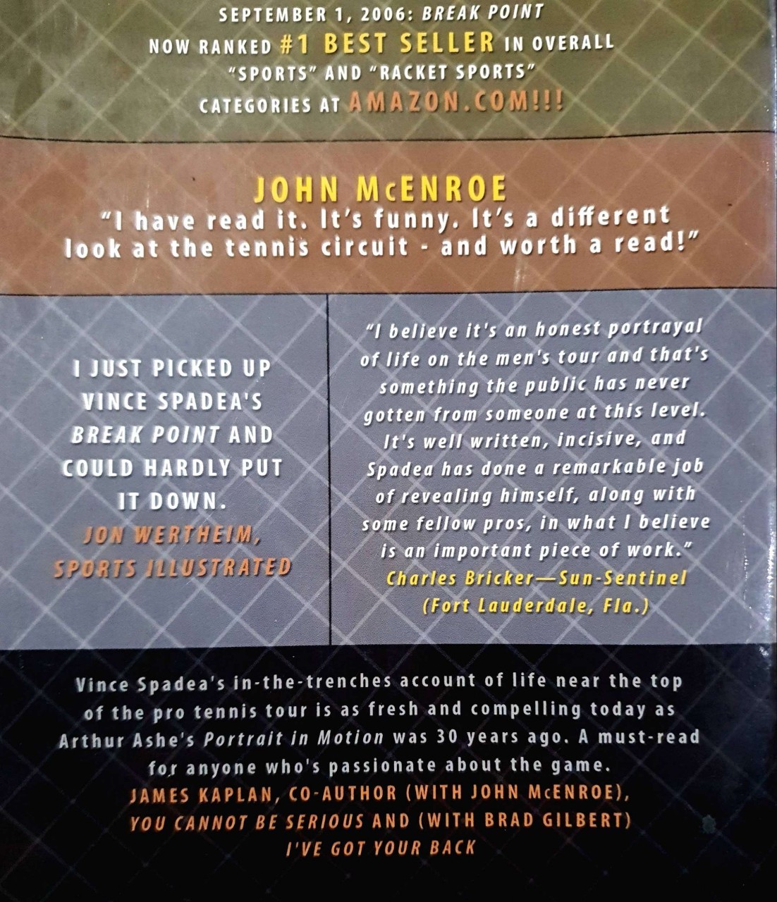 BREAK POINT the secret diary of a pro tennis player :