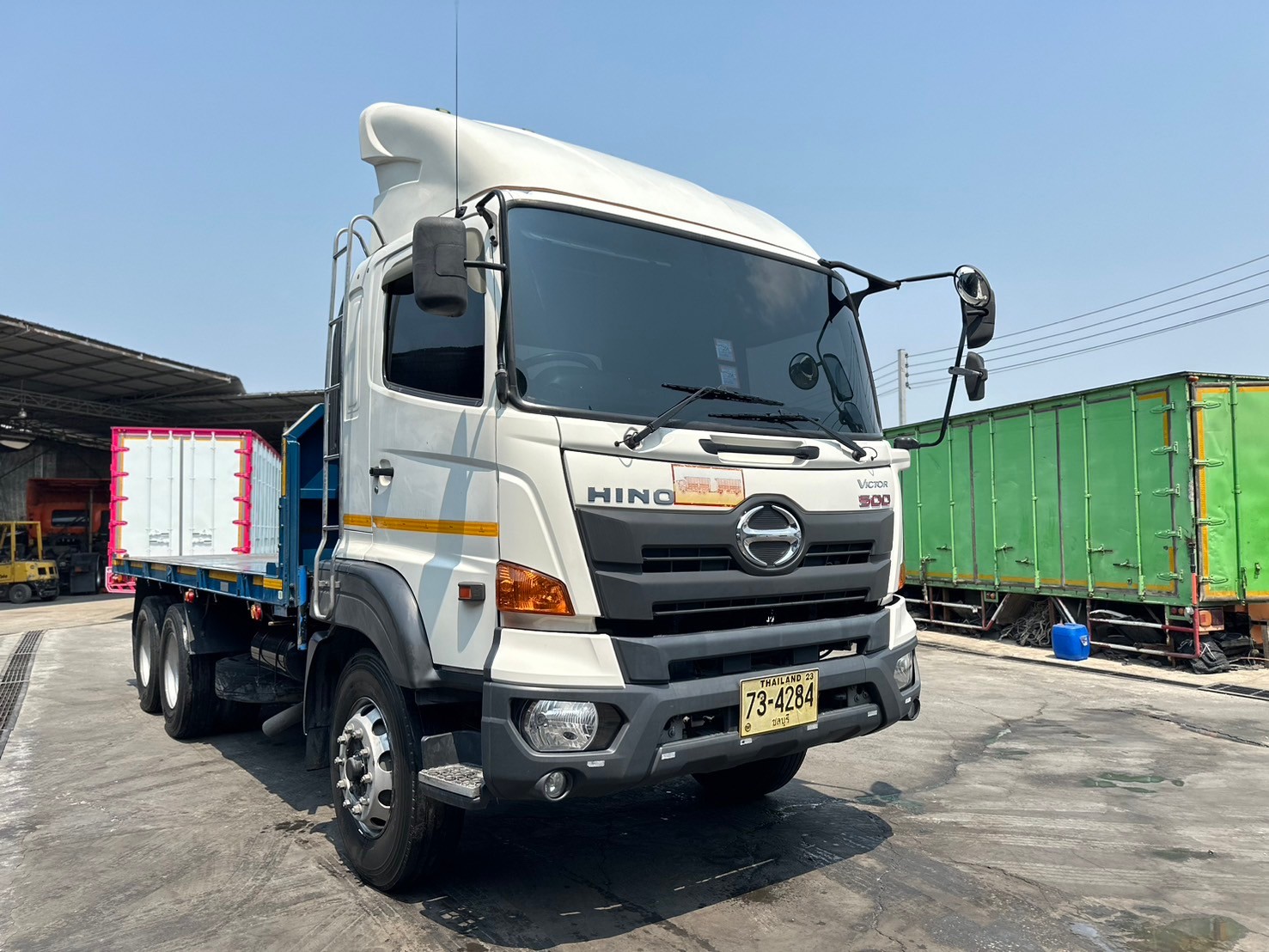 10ล้อพื้นเรียบ6.1ม.2เพลา344แรง มีลำโพงFM1A HINO344Hp ปี2562 ยาว6.1ม. 1.75ล.4284