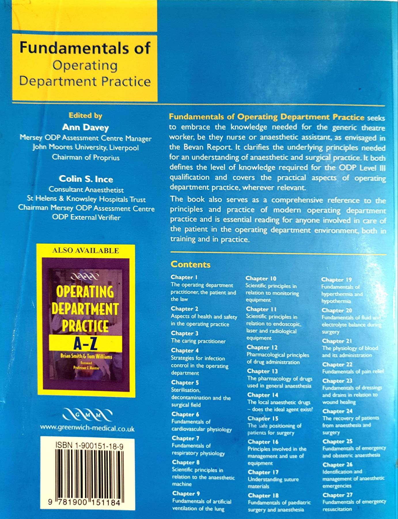 Fundamentals of Operating Department Practice : Ann Davey