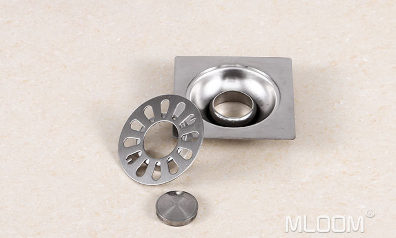 ตะแกรงท่อน้ำทิ้งสแตนเลส 201 ยี่ห้อ MLOOM ขายปลีกส่ง ราคาถูก